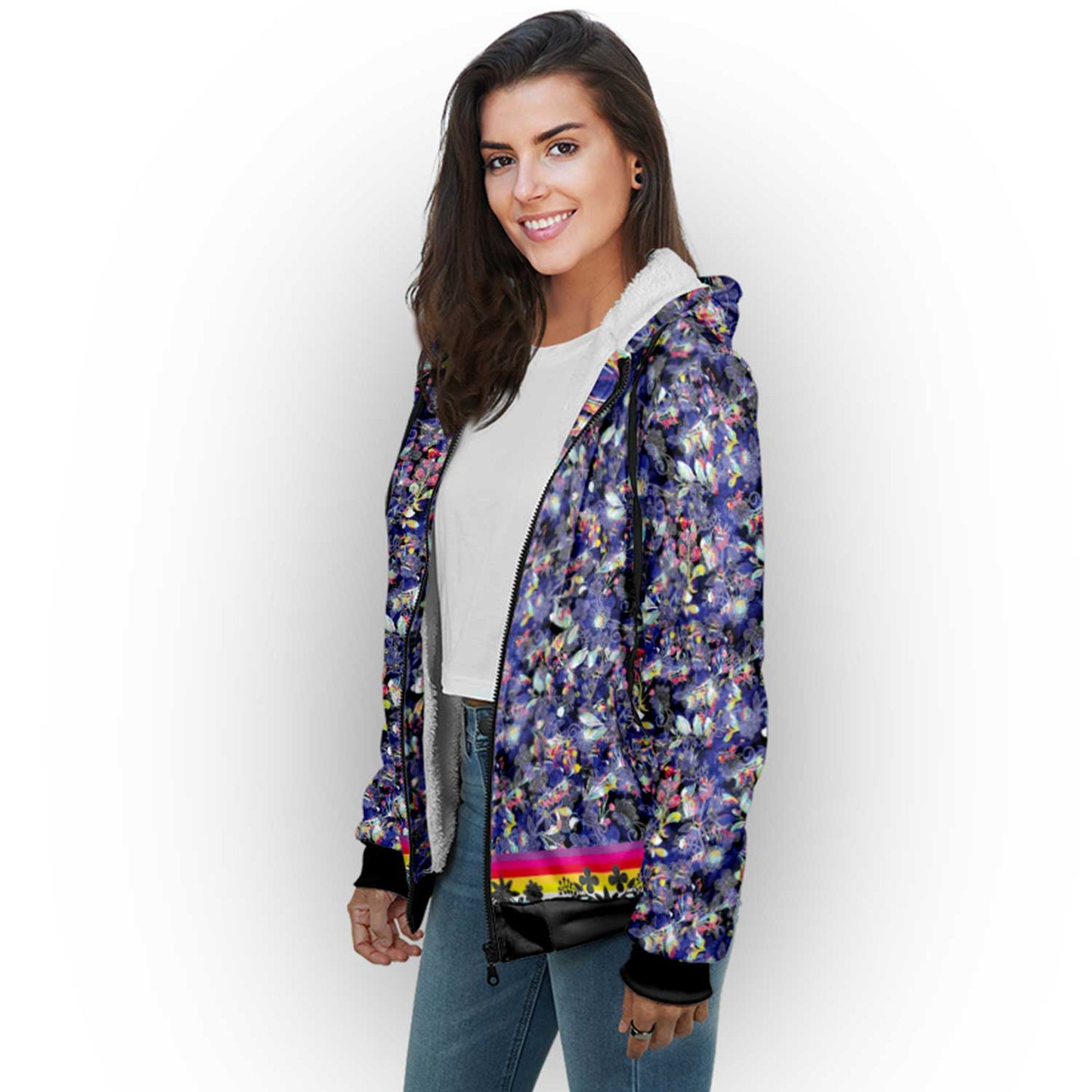 Culture in Nature Blue Sherpa Hoodie