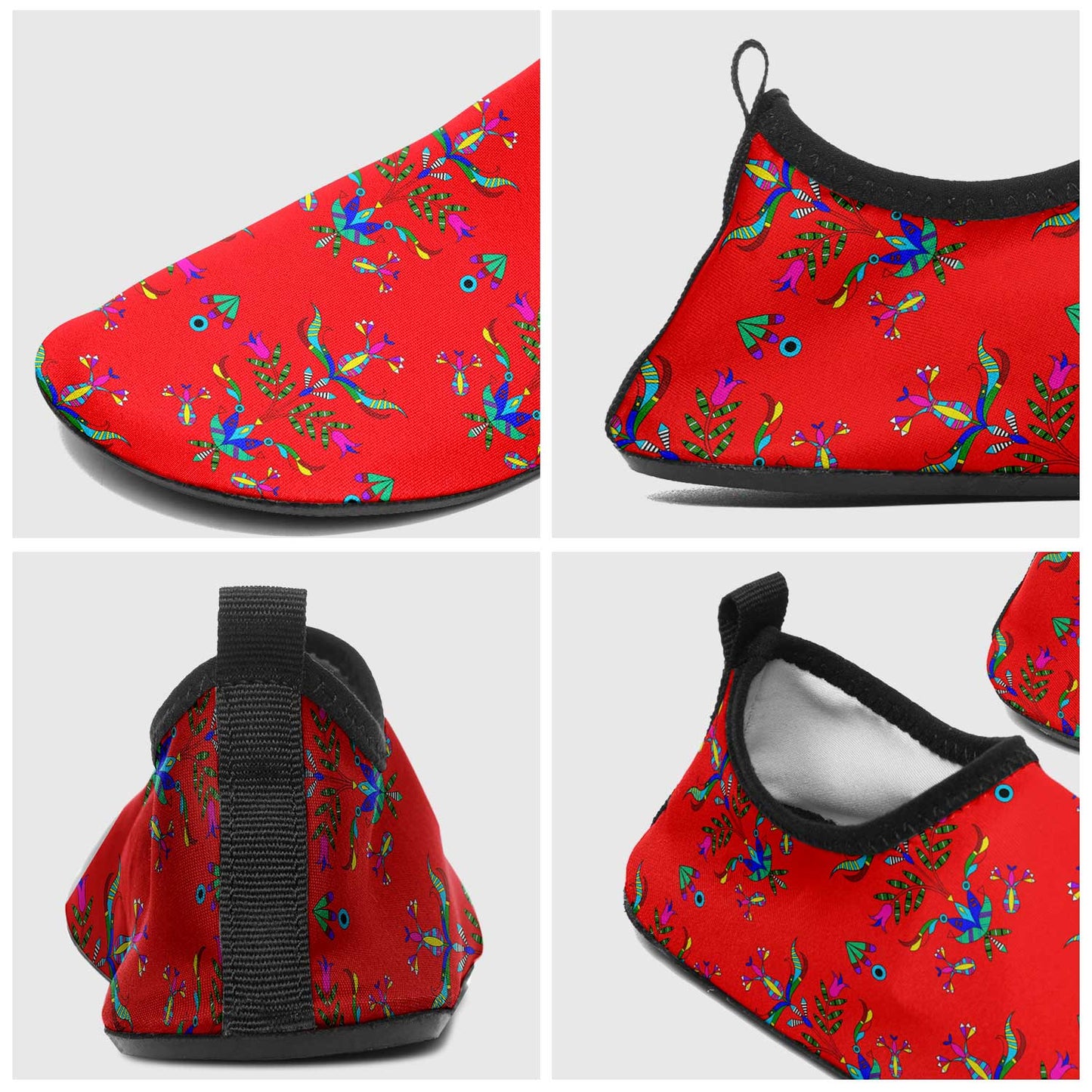 Dakota Damask Red Kid's Sockamoccs