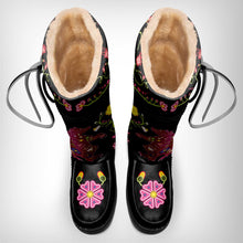 Load image into Gallery viewer, Floral Maskwa Black Real Leather MocLux
