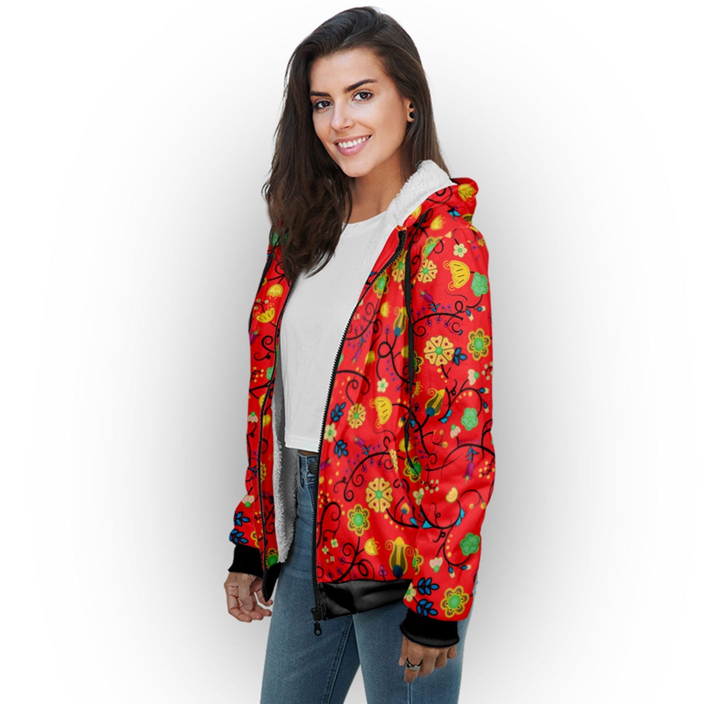 Nipin Blossom Fire Sherpa Hoodie