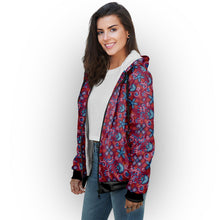 Load image into Gallery viewer, Cardinal Garden Sherpa Hoodie
