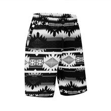 Load image into Gallery viewer, Okotoks Black and White Athletic Shorts with Pockets
