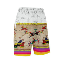 Load image into Gallery viewer, Horses Running White Clay Athletic Shorts with Pockets
