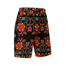 Load image into Gallery viewer, Floral Beadwork Six Bands Athletic Shorts with Pockets
