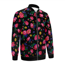 Load image into Gallery viewer, Kokum Ceremony Black Zippered Collared Lightweight Jacket
