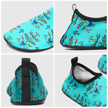 Load image into Gallery viewer, Dakota Damask Turquoise Kid&#39;s Sockamoccs Slip On Shoes
