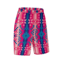 Load image into Gallery viewer, Desert Geo Blue Athletic Shorts with Pockets
