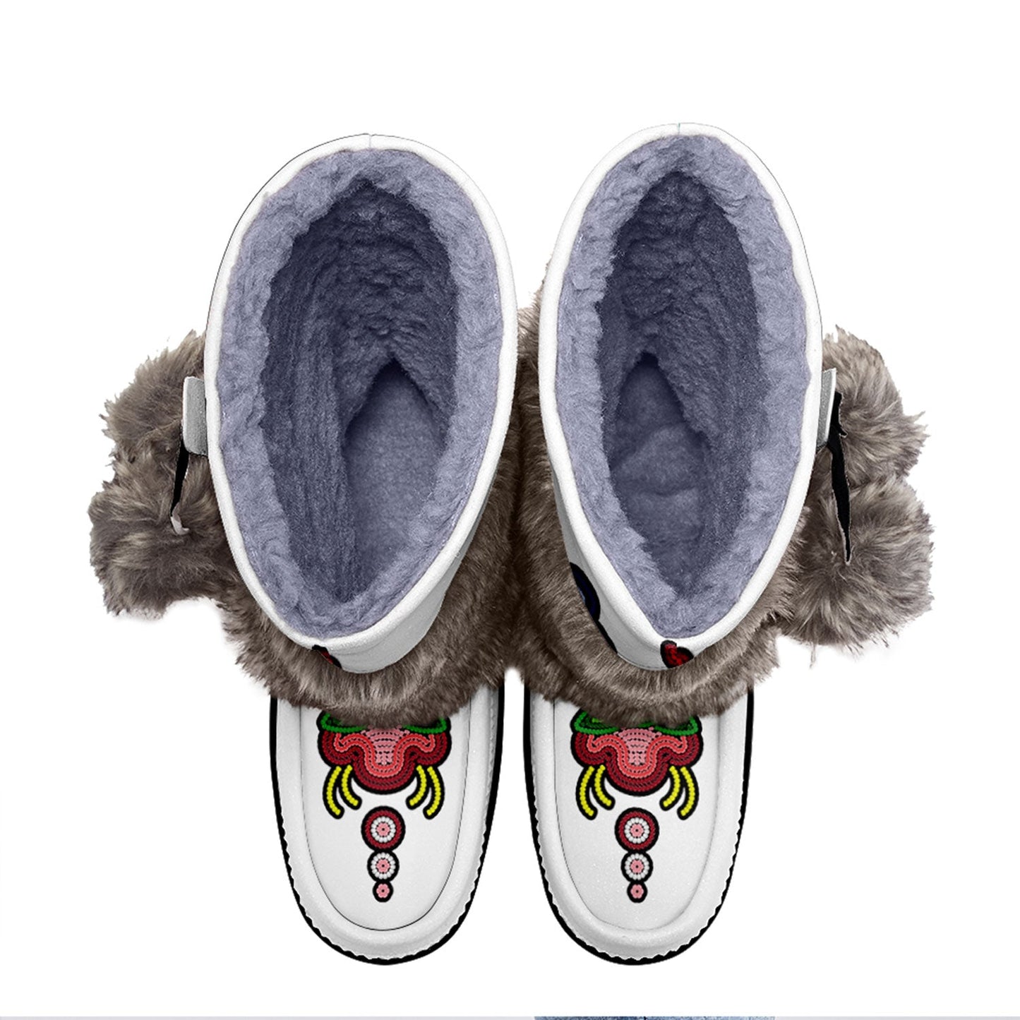 Beaded Gifts Real Leather MocLux with Fur