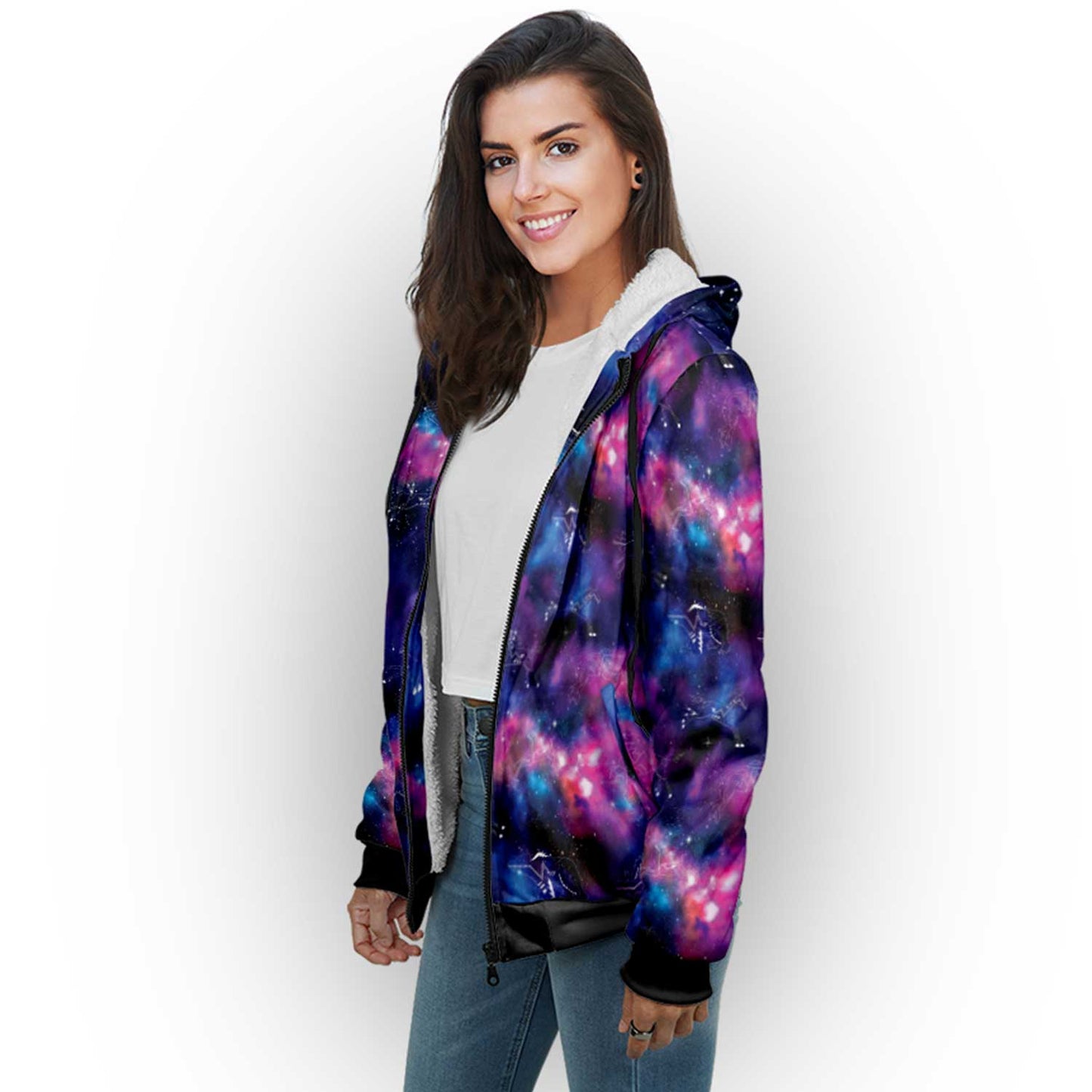 Animal Ancestors 1 Blue and Pink Sherpa Hoodie