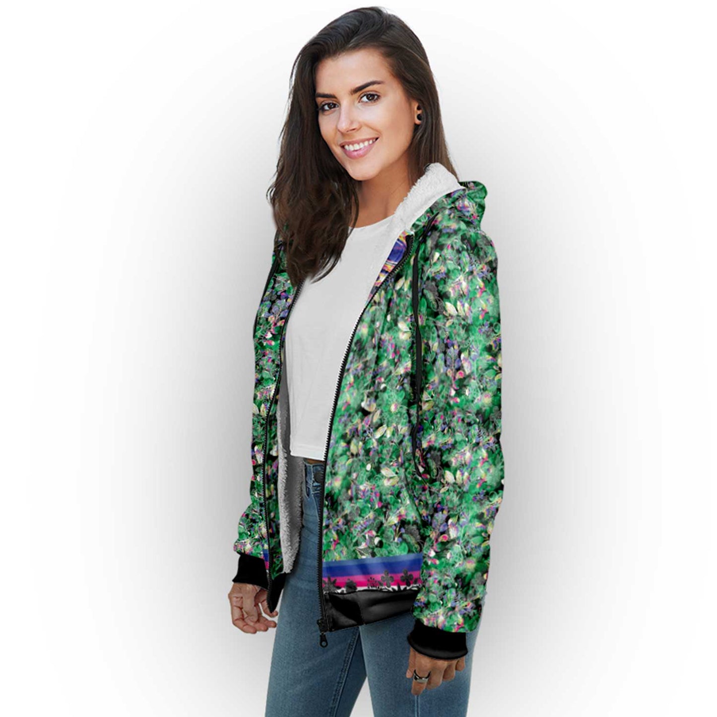 Culture in Nature Green Sherpa Hoodie