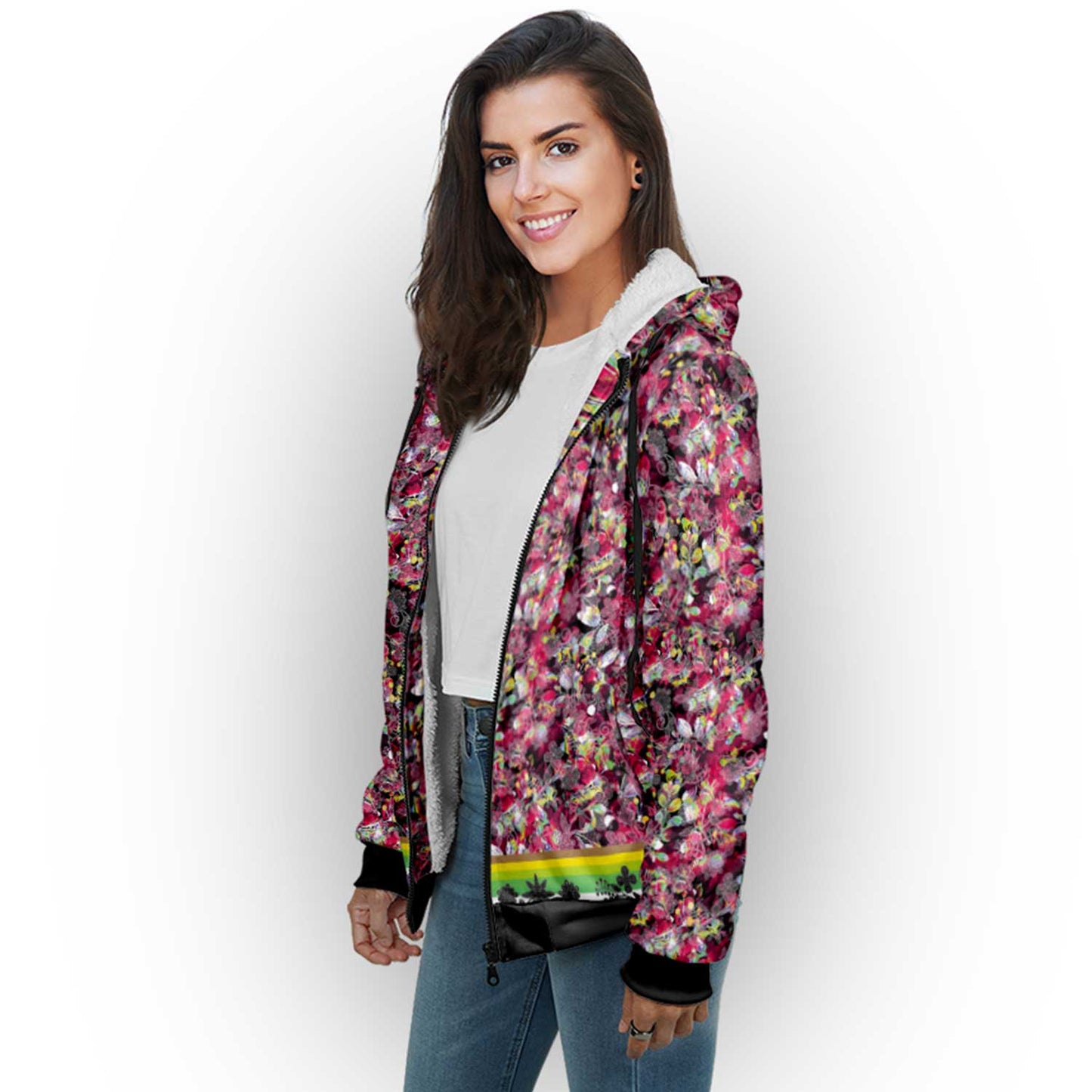 Culture in Nature Maroon Sherpa Hoodie