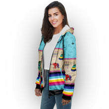 Load image into Gallery viewer, Bear Ledger Sky Sherpa Hoodie
