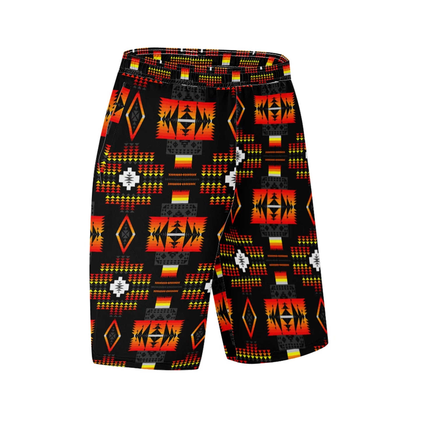 Seven Tribes Black Athletic Shorts with Pockets