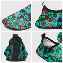 Load image into Gallery viewer, Takwakin Harvest Turquoise Kid&#39;s Sockamoccs Slip On Shoes
