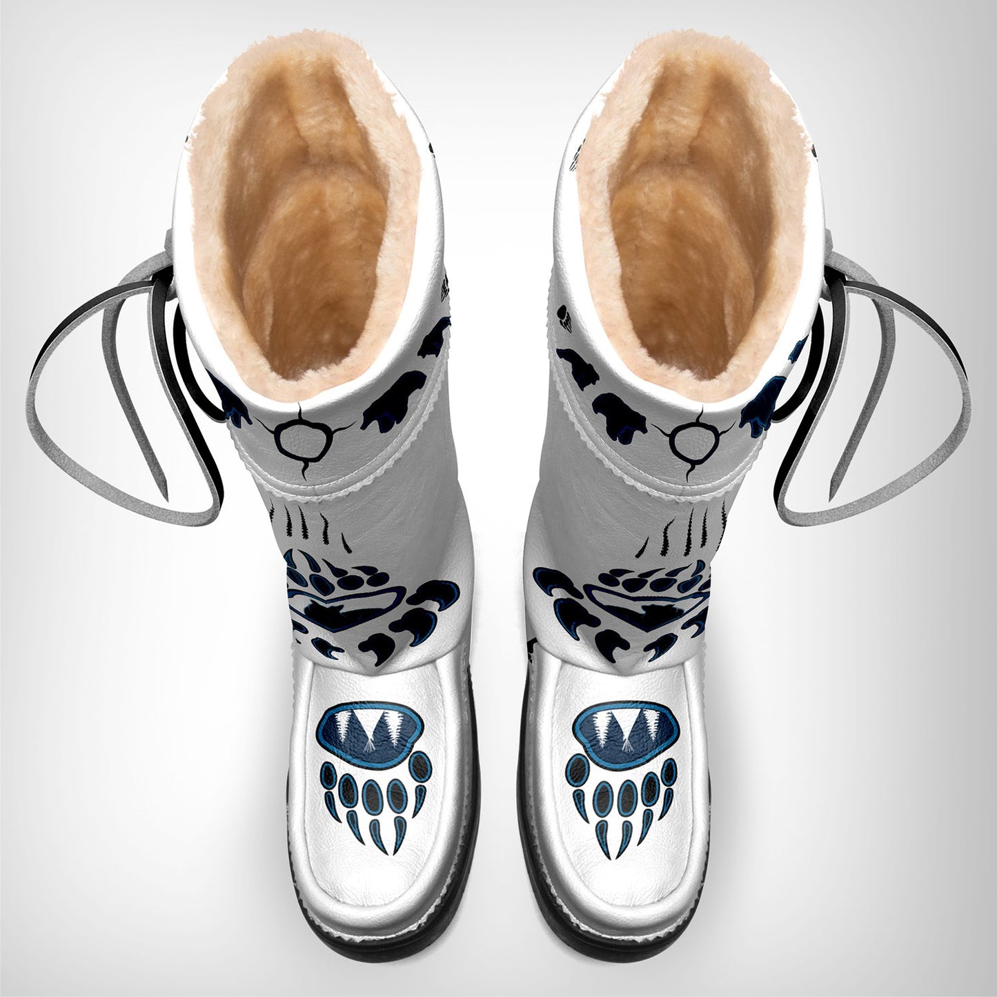 Navy Bearpaw Real Leather MocLux