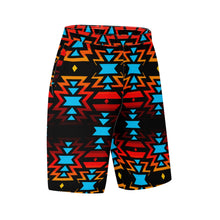 Load image into Gallery viewer, Black Fire and Sky Athletic Shorts with Pockets
