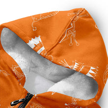 Load image into Gallery viewer, Ledger Dabbles Orange Sherpa Hoodie
