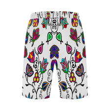 Load image into Gallery viewer, Indigenous Paisley White Athletic Shorts with Pockets
