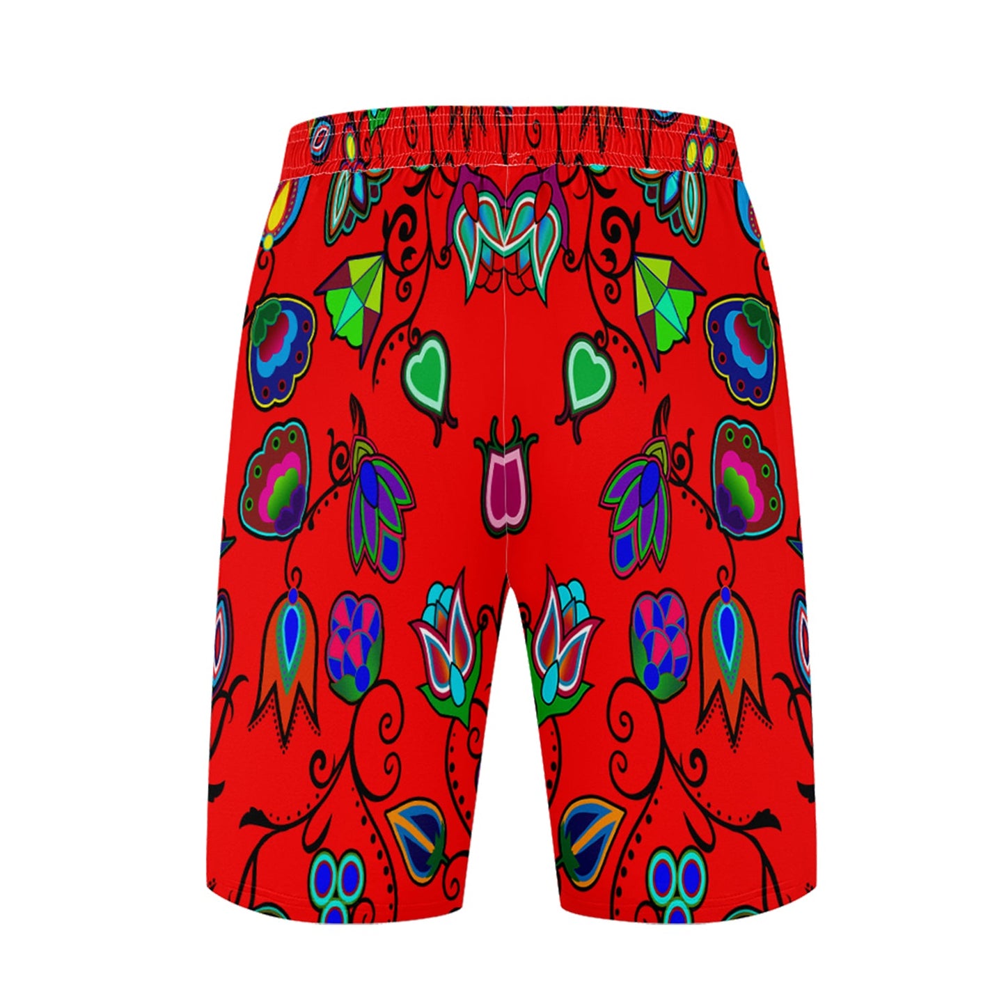 Indigenous Paisley Dahlia Athletic Shorts with Pockets