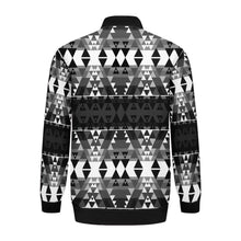 Load image into Gallery viewer, Writing on Stone Black and White Zippered Collared Lightweight Jacket
