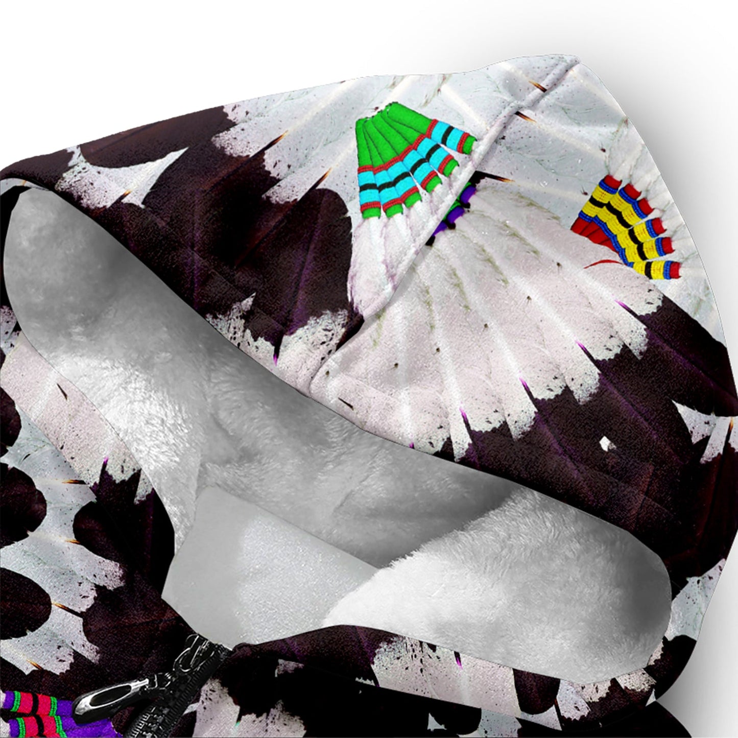 Eagle Feather Fans Sherpa Hoodie