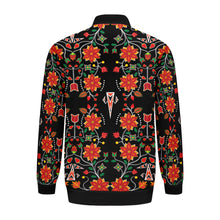 Load image into Gallery viewer, Floral Beadwork Six Bands Youth Zippered Collared Lightweight Jacket
