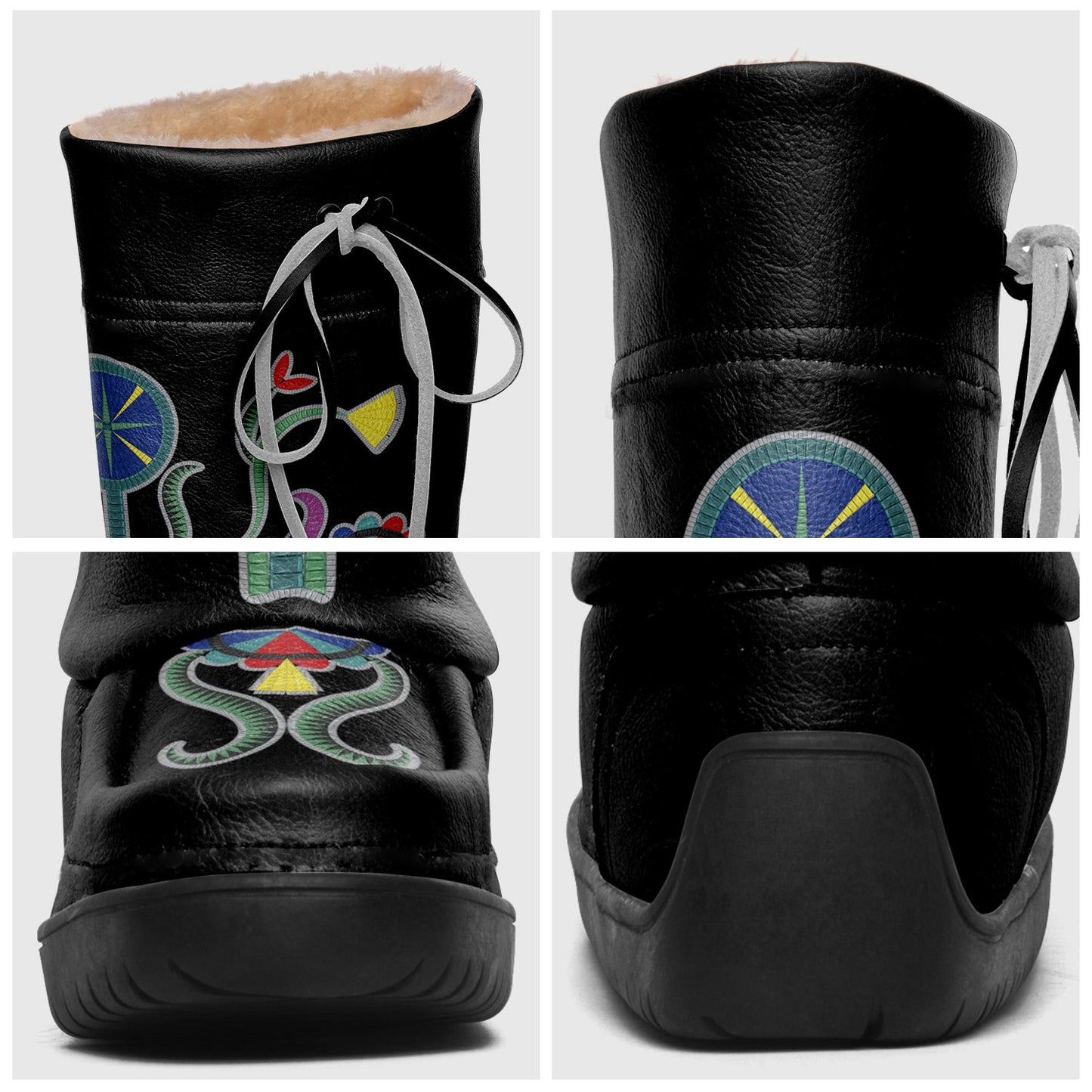 Quill With the Ancestors Black Real Leather MocLux