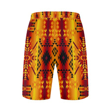 Load image into Gallery viewer, Desert Geo Yellow Athletic Shorts with Pockets
