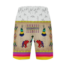 Load image into Gallery viewer, Bear Ledger White Clay Athletic Shorts with Pockets
