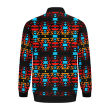 Load image into Gallery viewer, Black Fire and Sky Zippered Collared Lightweight Jacket
