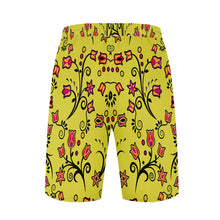 Load image into Gallery viewer, Key Lime Star Athletic Shorts with Pockets
