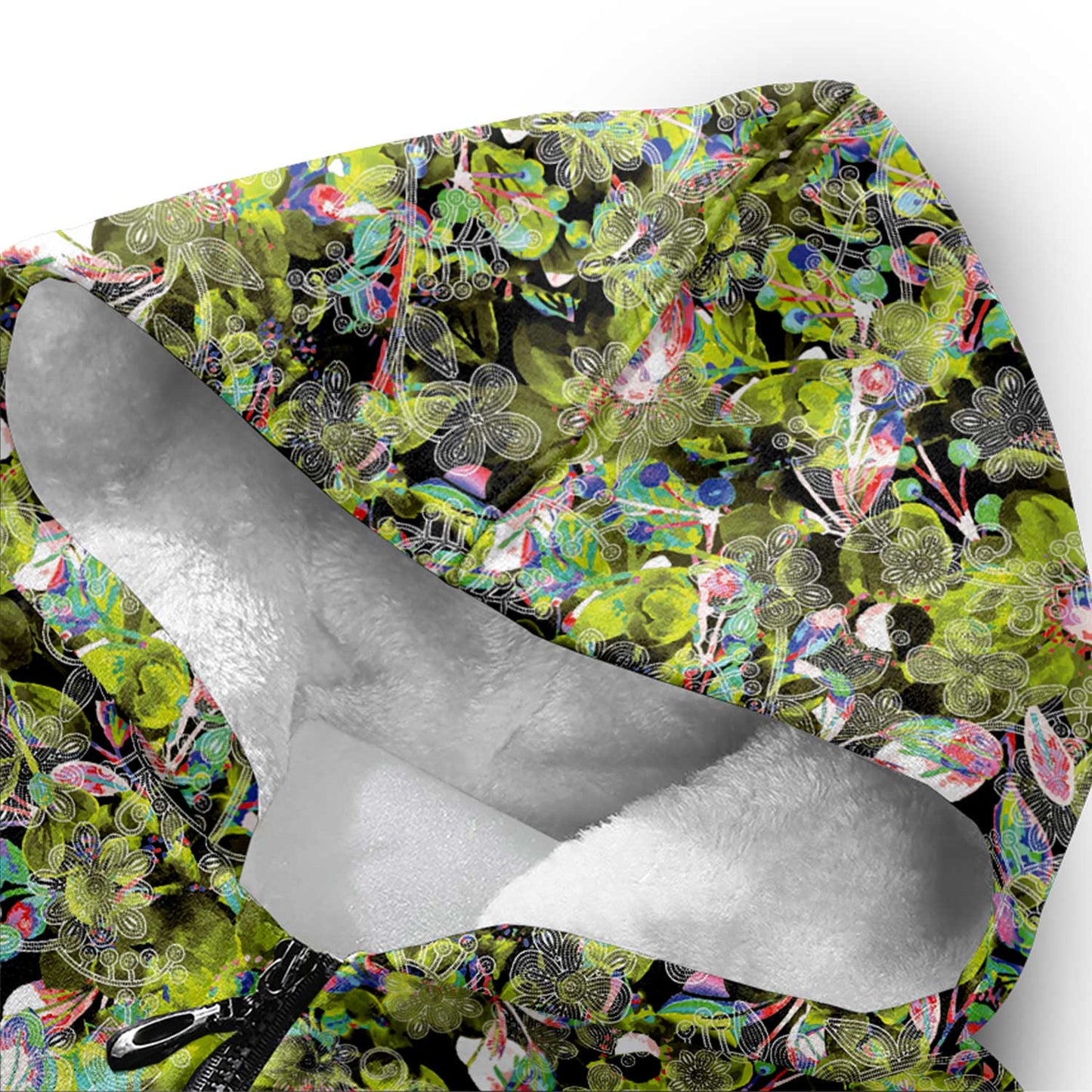 Culture in Nature Green Leaf Sherpa Hoodie