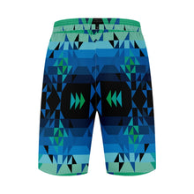 Load image into Gallery viewer, Green Star Athletic Shorts with Pockets

