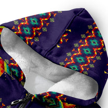 Load image into Gallery viewer, Dreams of Ancestors Indigo Sherpa Hoodie
