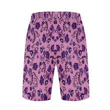 Load image into Gallery viewer, Purple Floral Amour Athletic Shorts with Pockets
