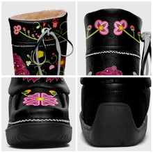 Load image into Gallery viewer, Floral Maskwa Black Real Leather MocLux
