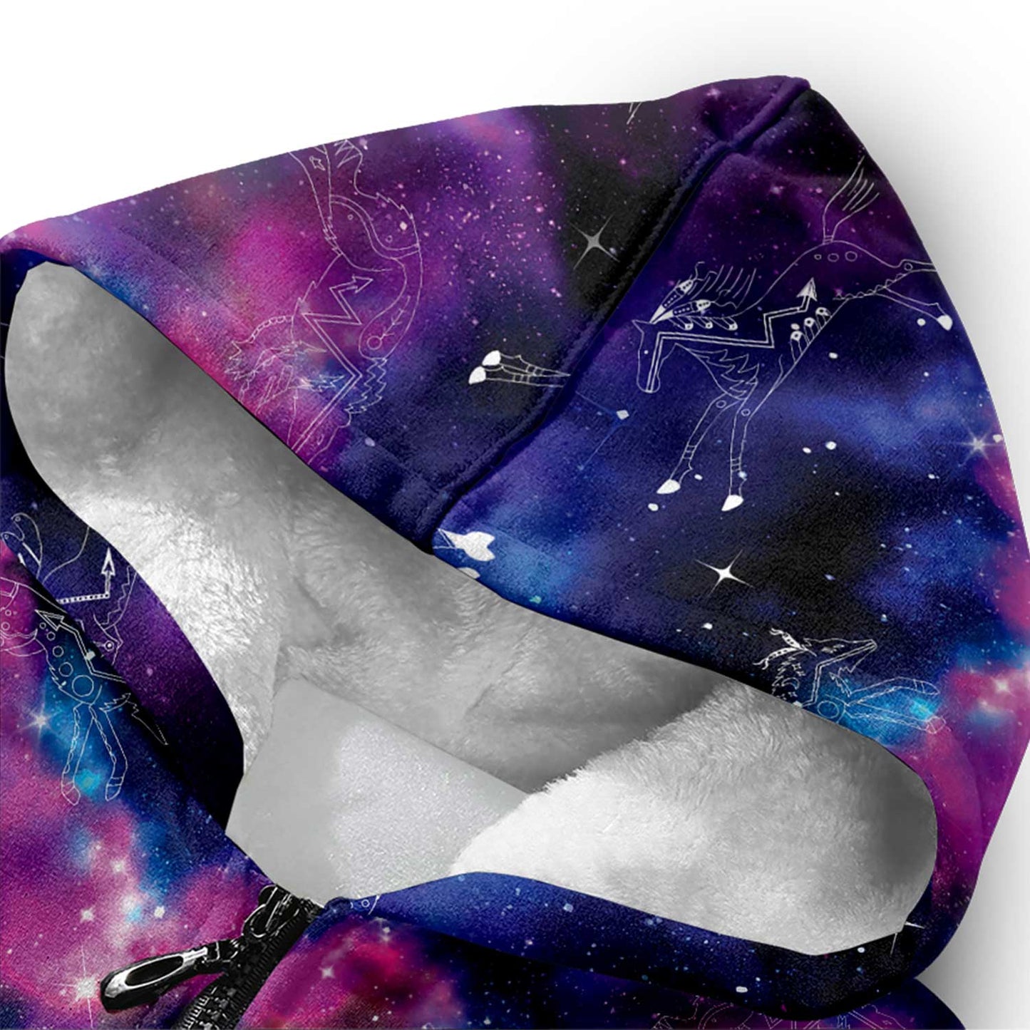 Animal Ancestors 1 Blue and Pink Sherpa Hoodie