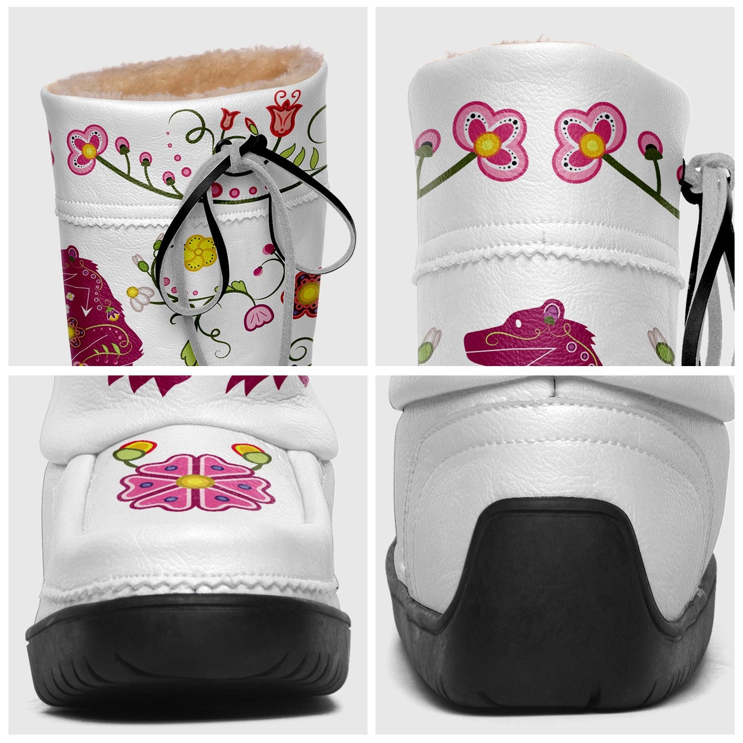 Floral Maskwa Real Leather MocLux