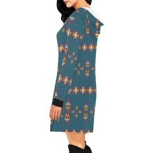 Load image into Gallery viewer, Four Directions Lodges Ocean Hoodie Dress
