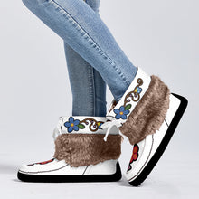 Load image into Gallery viewer, Flower Beadwork People Real Leather MocLux Short Style with Fur
