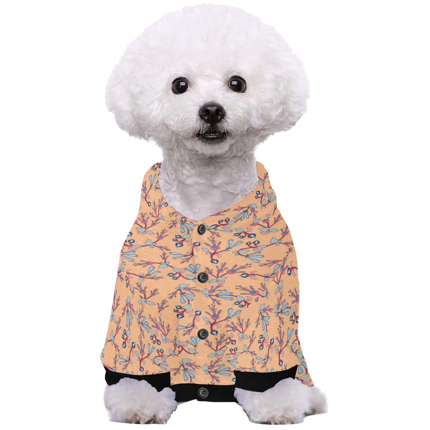 Swift Floral Peache Pet Dog Hoodie