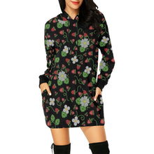 Load image into Gallery viewer, Strawberry Dreams Midnight Hoodie Dress
