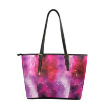 Load image into Gallery viewer, Animal Ancestors 8 Gaseous Clouds Pink and Red Leather Tote Bag
