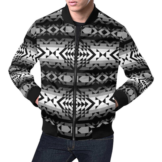 Black Rose Shadow Bomber Jacket for Men