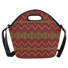 Load image into Gallery viewer, Fire Feather Red Neoprene Lunch Bag/Large
