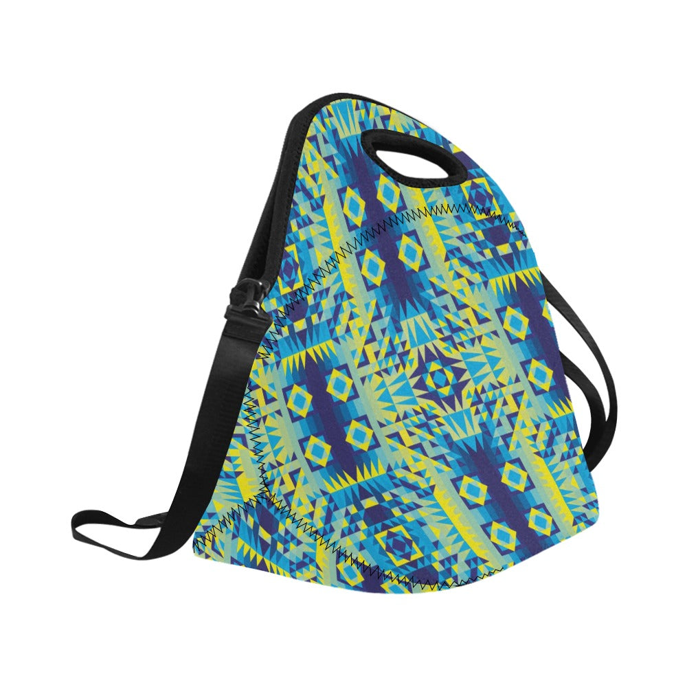 Kaleidoscope Jaune Bleu Neoprene Lunch Bag/Large