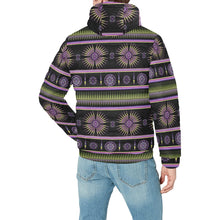 Load image into Gallery viewer, Evening Feather Wheel Men&#39;s Padded Hooded Jacket
