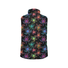 Load image into Gallery viewer, Neon Floral Turtles Women&#39;s Padded Vest Jacket
