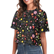 Load image into Gallery viewer, Nipin Blossom Midnight Crop Top
