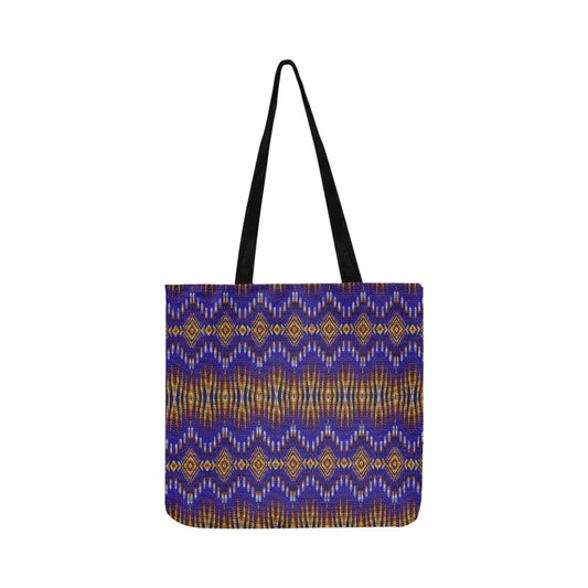 Fire Feather Blue Reusable Shopping Bag